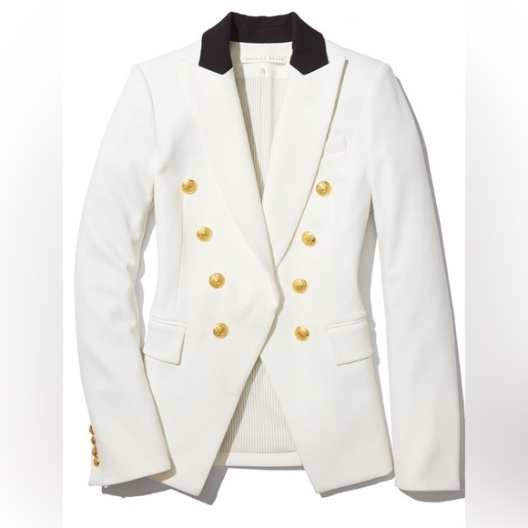 Veronica Beard Jack Peak-Lapel Riding One-Button Blazer - Picture 3 of 10